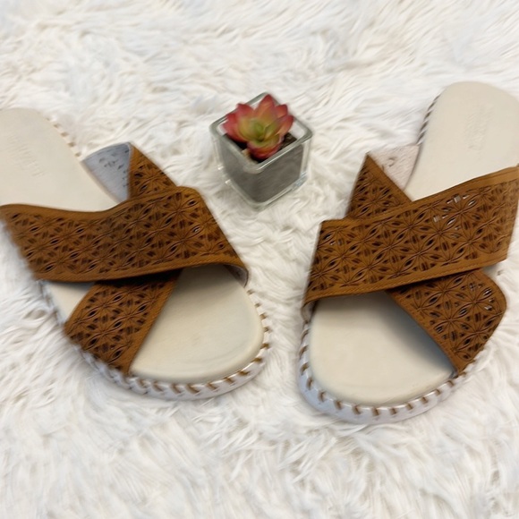 Ilse Jacobsen Criss Cross Luxury sandals slides women size EU 43, US 11 - Picture 2 of 6